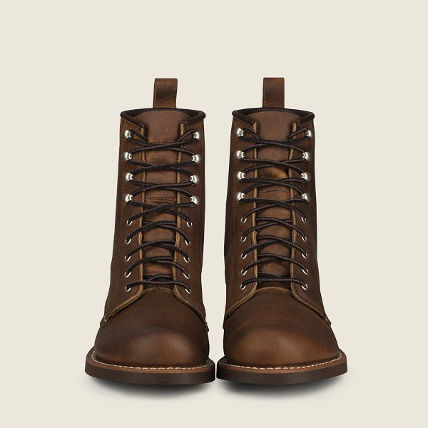 Red Wing Heritage Boots Brown - Womens Silversmith - Short Rough & Tough Leather - 7893-YLCBI